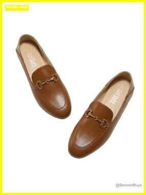 Womens Lambskin Insole Loafers Slip On Flats Metal Chain Shoes